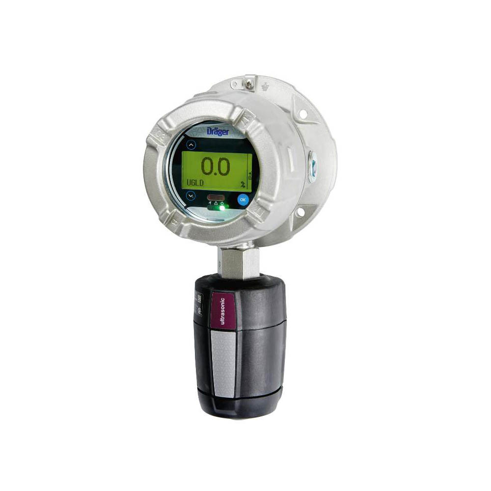 8328030 Dräger Polytron&reg; 8900 UGLD De Dräger Polytron&reg; 8900 UGLD-transmitter bewaakt een gebied en geeft een vroegtijdige waarschuwing wanneer hogedruk-gaslekken worden gedetecteerd in industriële procesomgevingen buiten. Dankzij een ultrasone akoestische sensor reageert het apparaat eerder dan conventionele gasdetectiesystemen omdat deze het geluid van een gaslek registreert, niet de concentratie van gaswolken. Als gas ontsnapt, worden lekken in het omliggende gebied onmiddellijk gedetecteerd, ongeacht de windrichting.